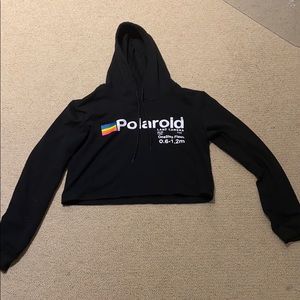 black polaroid crop top